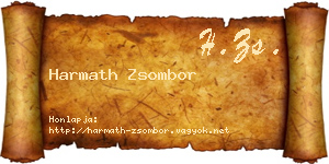 Harmath Zsombor névjegykártya